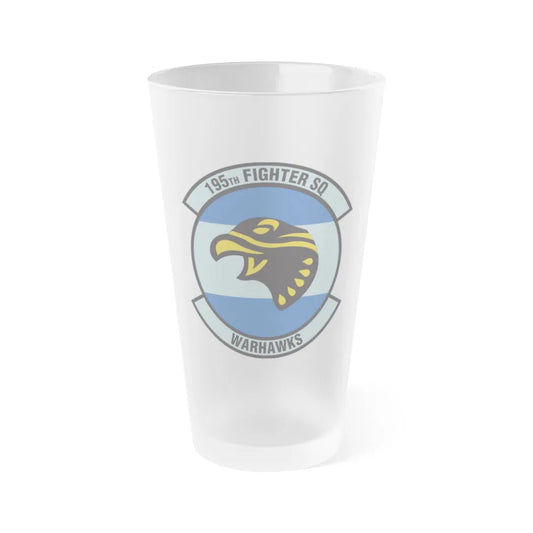 195 Fighter Squadron (U.S. Air Force) Frosted Pint Glass 16oz-16oz-Frosted-Go Mug Yourself