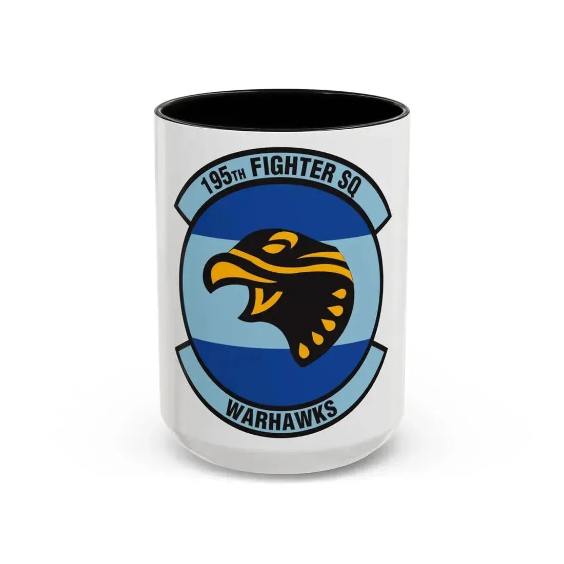195 Fighter Squadron (U.S. Air Force) Accent Coffee Mug 15oz Black - Go Mug Yourself
