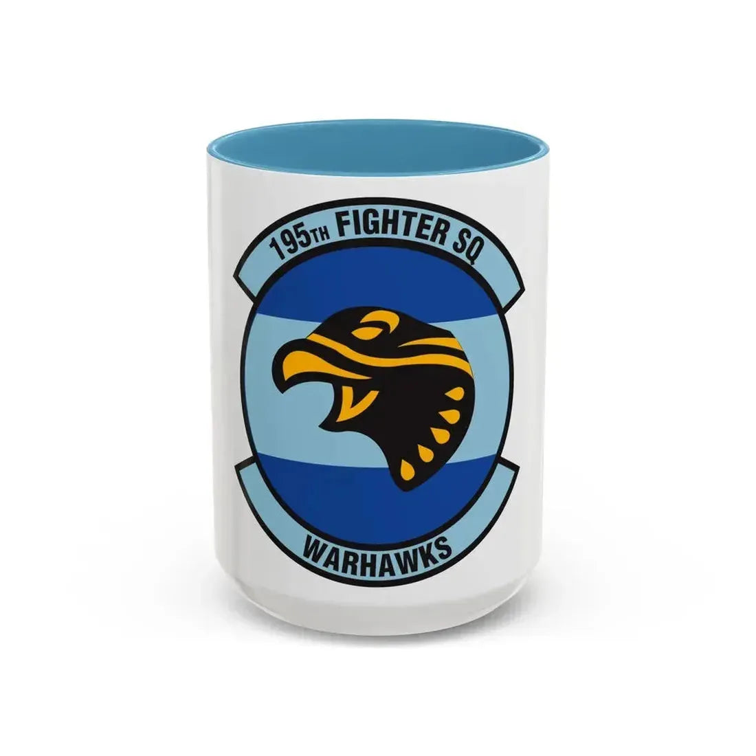 195 Fighter Squadron (U.S. Air Force) Accent Coffee Mug 15oz Light Blue - Go Mug Yourself