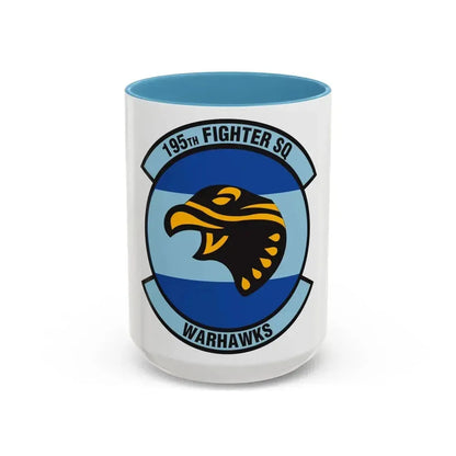 195 Fighter Squadron (U.S. Air Force) Accent Coffee Mug 15oz Light Blue - Go Mug Yourself