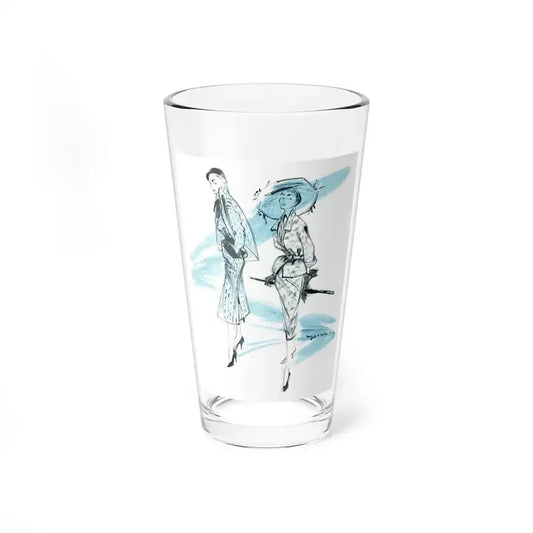 1950 fashion illustration from Woman's Journal (Magazine Illustration) Pint Glass 16oz 16oz - Go Mug Yourself