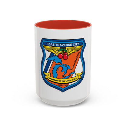 USCG Air Station Traverse City (U.S. Coast Guard) Accent Coffee Mug