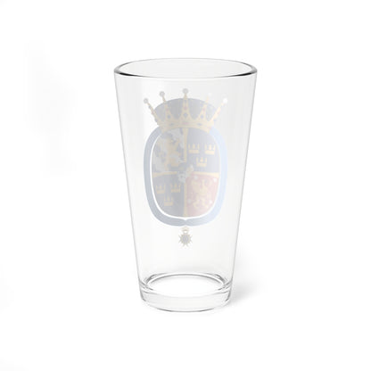 Prinsessan Estelle vapen med Serafimerkors (Sweden) (Coat of Arms) Pint Glass 16oz