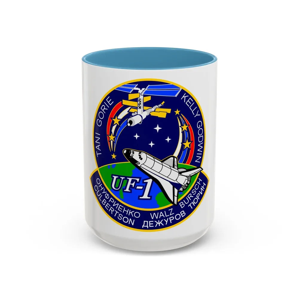 STS 108 (NASA) Accent Coffee Mug-15oz-Light Blue-Go Mug Yourself