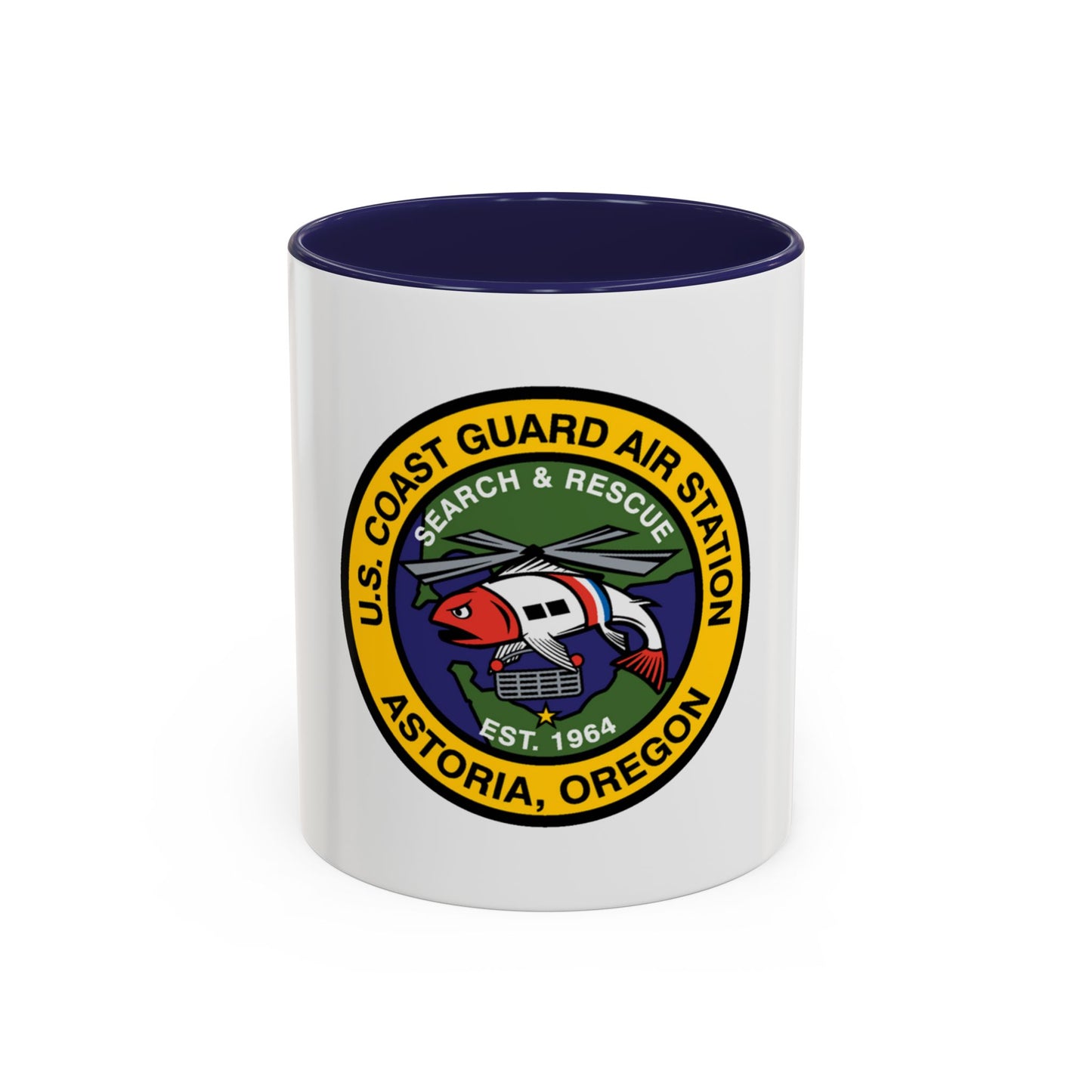 USCG AS Astoria Oregon (U.S. Coast Guard) Accent Coffee Mug