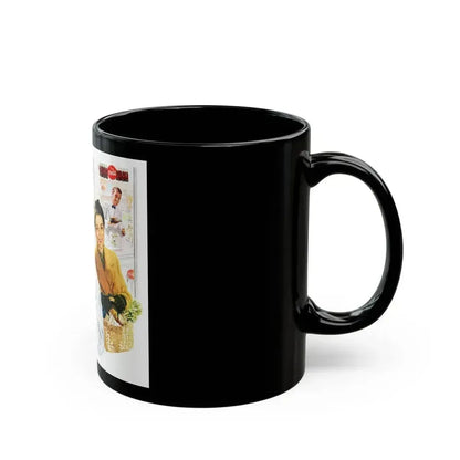 1954 illustration for Coca Cola - Black Coffee Mug - Go Mug Yourself