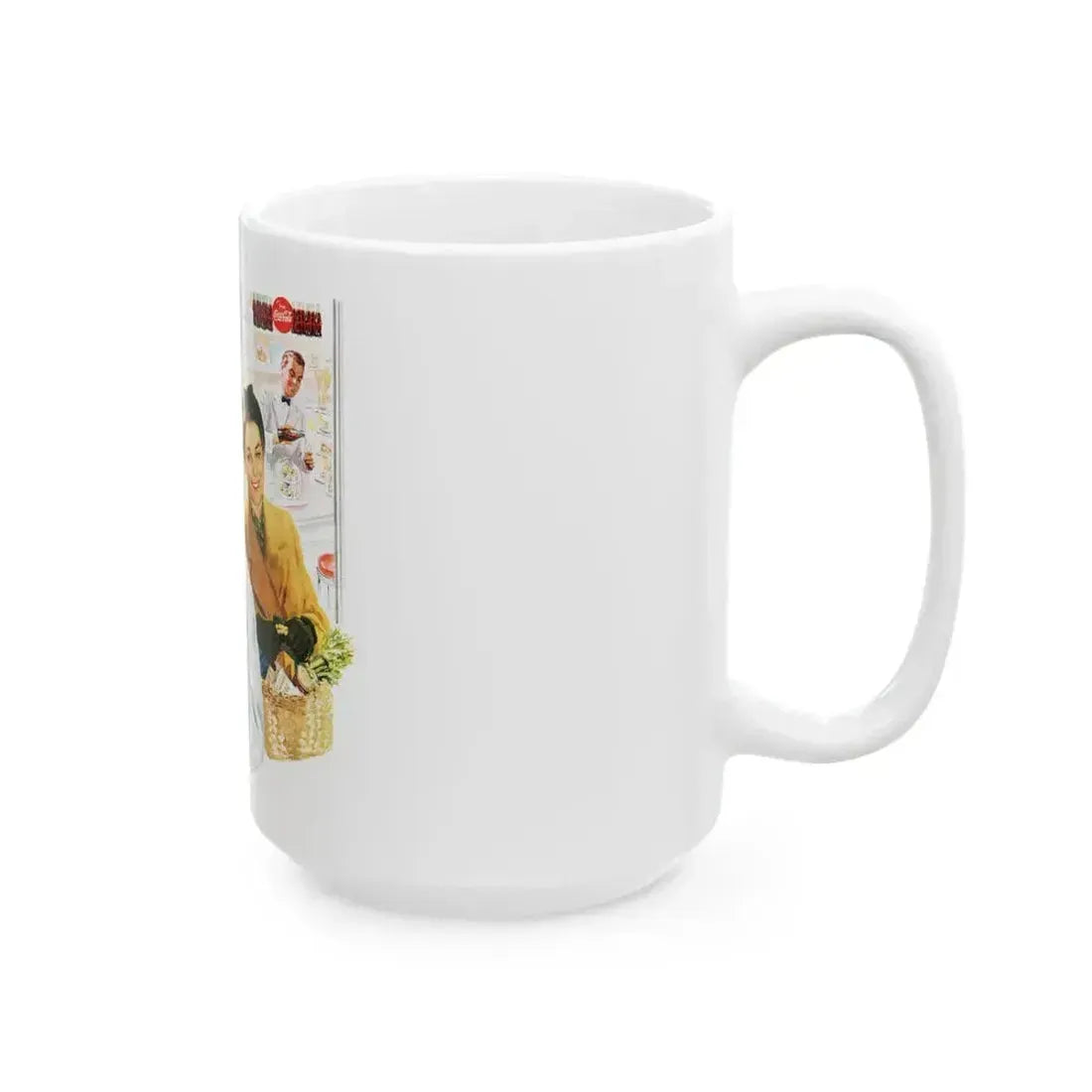 1954 illustration for Coca Cola - White Coffee Mug - Go Mug Yourself