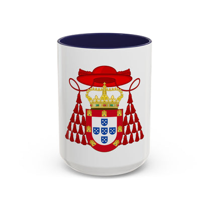 Ornamented Royal Coat of Arms of Cardinal Henry I of Portugal - Accent Coffee Mug