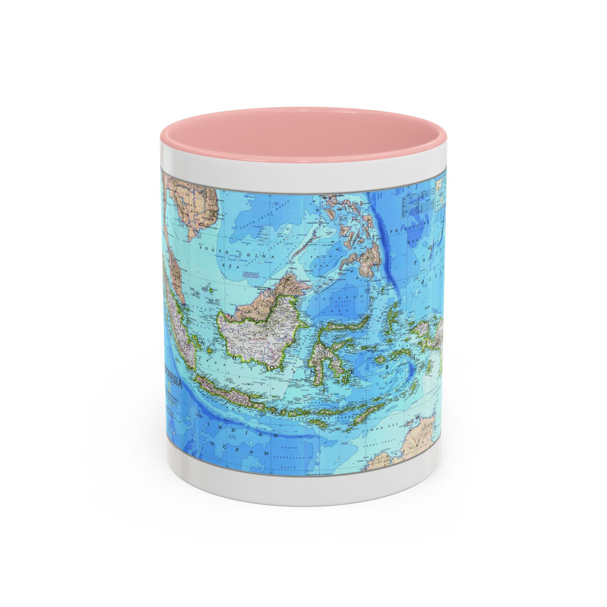 Indonesia 1 (1996) (Map) Accent Coffee Mug
