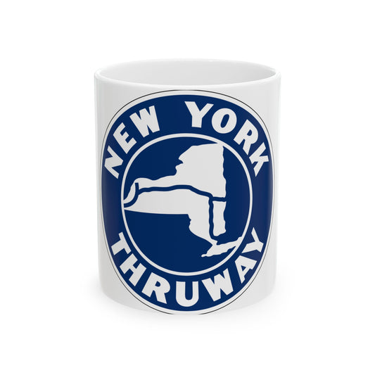NYS Thruway Sign (New York) (Road Sign) White Coffee Mug