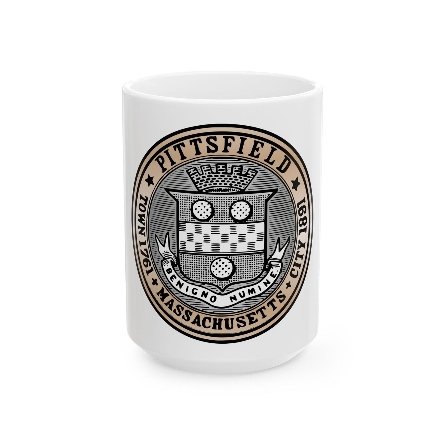 Seal of Pittsfield Massachusetts - White Coffee Mug