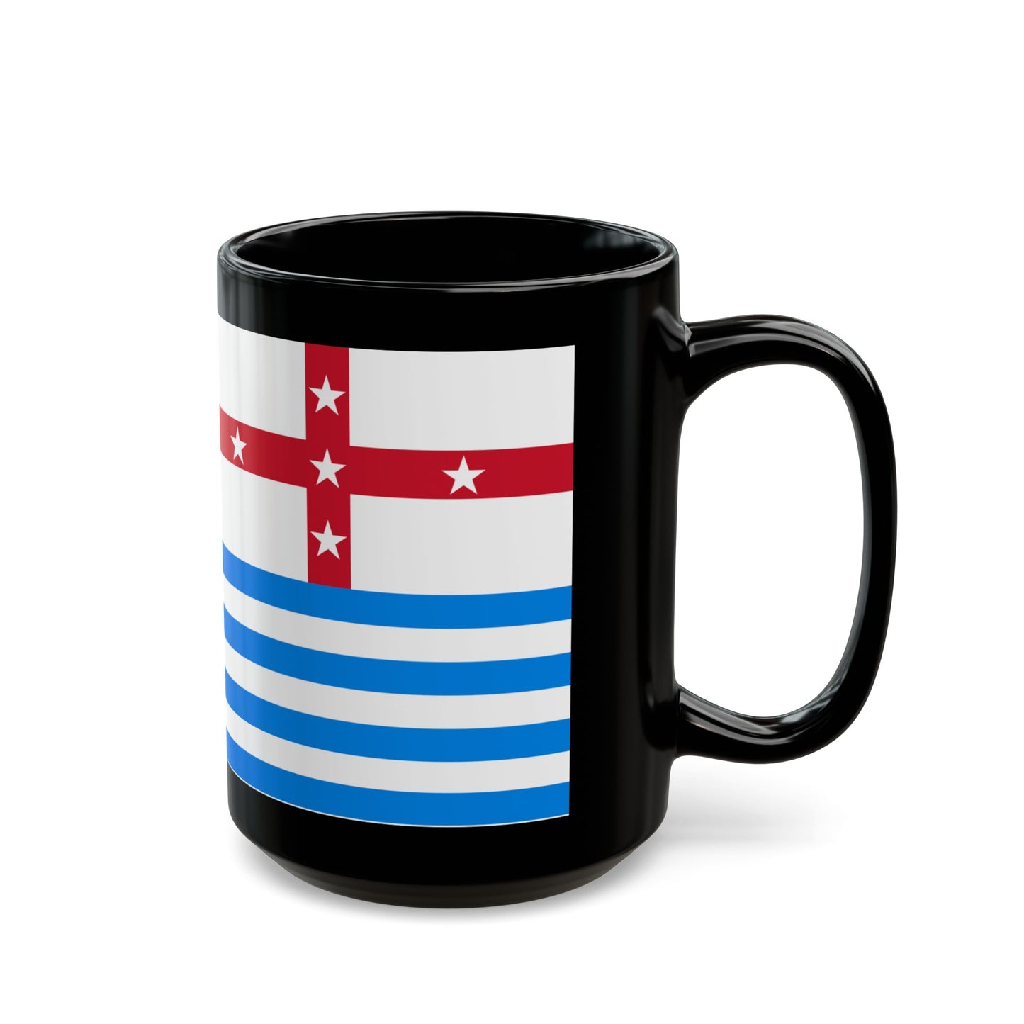 Lower Murray River Flag Australia - Black Coffee Mug-Go Mug Yourself