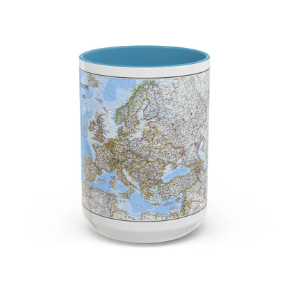 Europe (2004) (Map) Accent Coffee Mug-15oz-Light Blue-Go Mug Yourself