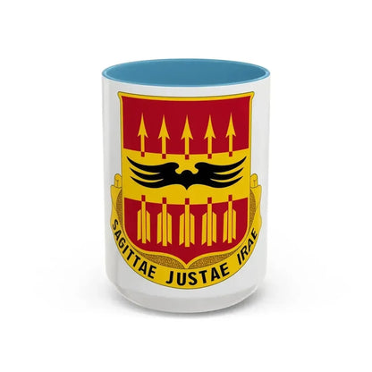 195th Antiaircraft Artillery Battalion (U.S. Army) Accent Coffee Mug 15oz Light Blue - Go Mug Yourself