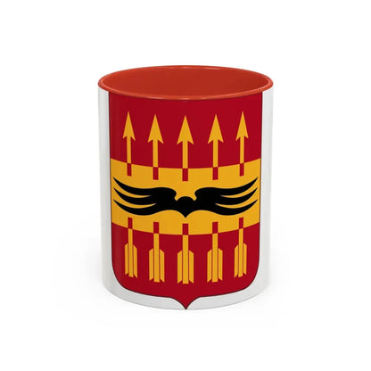 195th Antiaircraft Artillery Battalion v2 (U.S. Army) Accent Coffee Mug 11oz Red - Go Mug Yourself