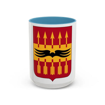 195th Antiaircraft Artillery Battalion v2 (U.S. Army) Accent Coffee Mug 15oz Light Blue - Go Mug Yourself