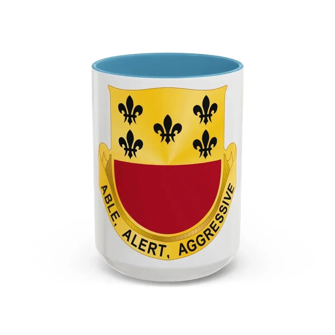 196 Armor Regiment (U.S. Army) Accent Coffee Mug 15oz Light Blue - Go Mug Yourself