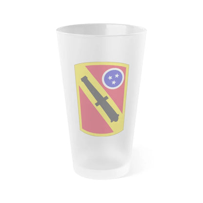 196 Field Artillery Brigade (U.S. Army) Frosted Pint Glass 16oz-Go Mug Yourself