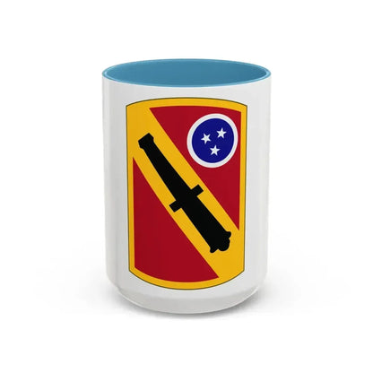 196 Field Artillery Brigade (U.S. Army) Accent Coffee Mug 15oz Light Blue - Go Mug Yourself