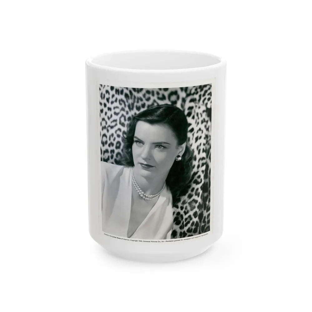 Ella Raines #198 (Vintage Female Icon) White Coffee Mug-15oz-Go Mug Yourself