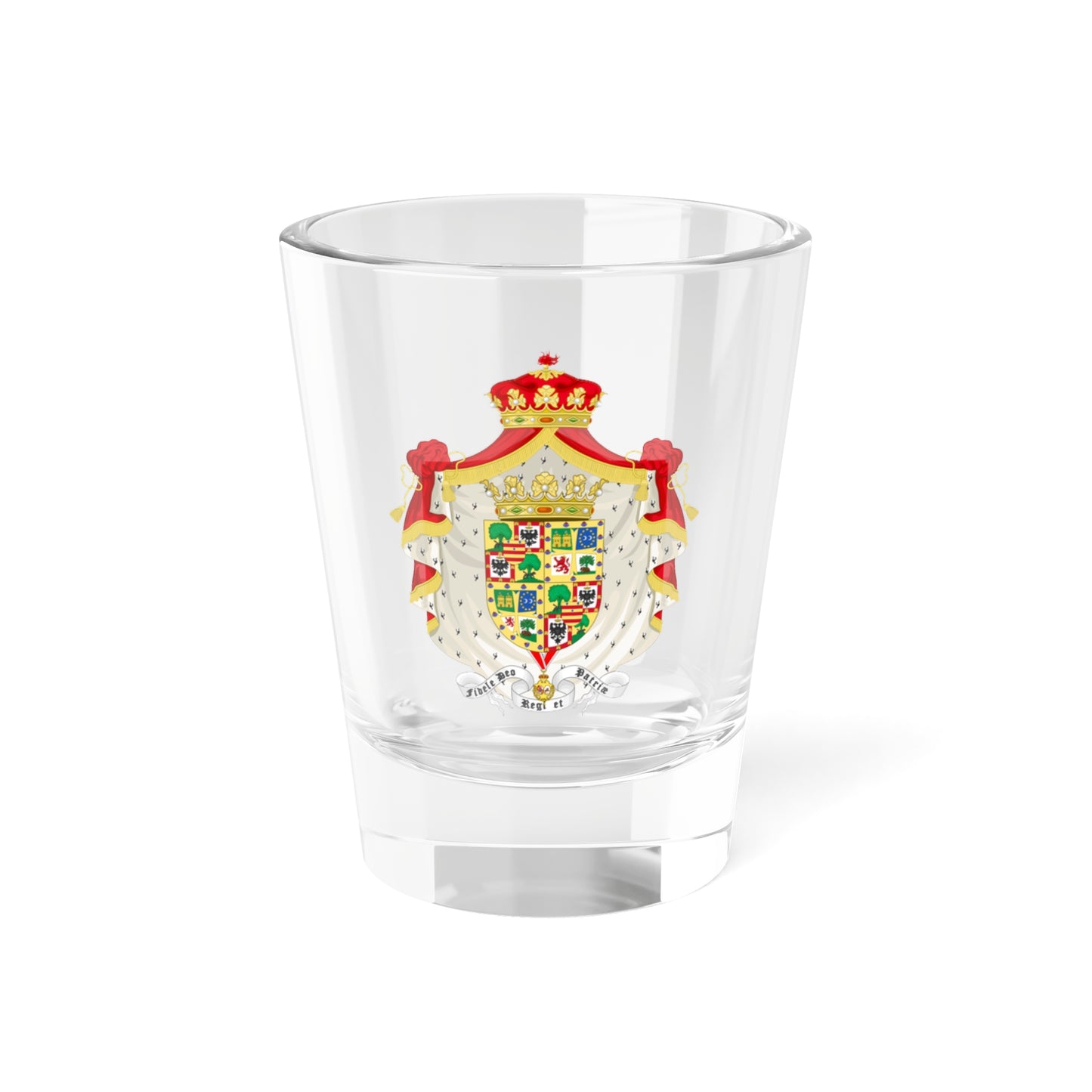 Coat of Arms of Jaime de Marichalar as Duke of Lugo 1995-2010 (Spain) (Coat of Arms) Shot Glass 1.5oz