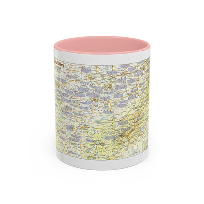 USA - Ohio Valley 1 (1985) (Map) Accent Coffee Mug