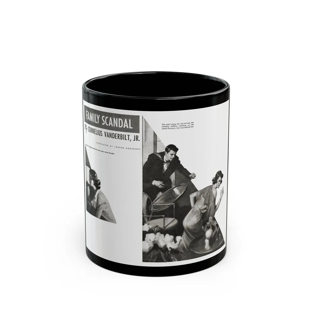 Family Scandal, Liberty magazine, July 31, 1937 - Black Coffee Mug-11oz-Go Mug Yourself