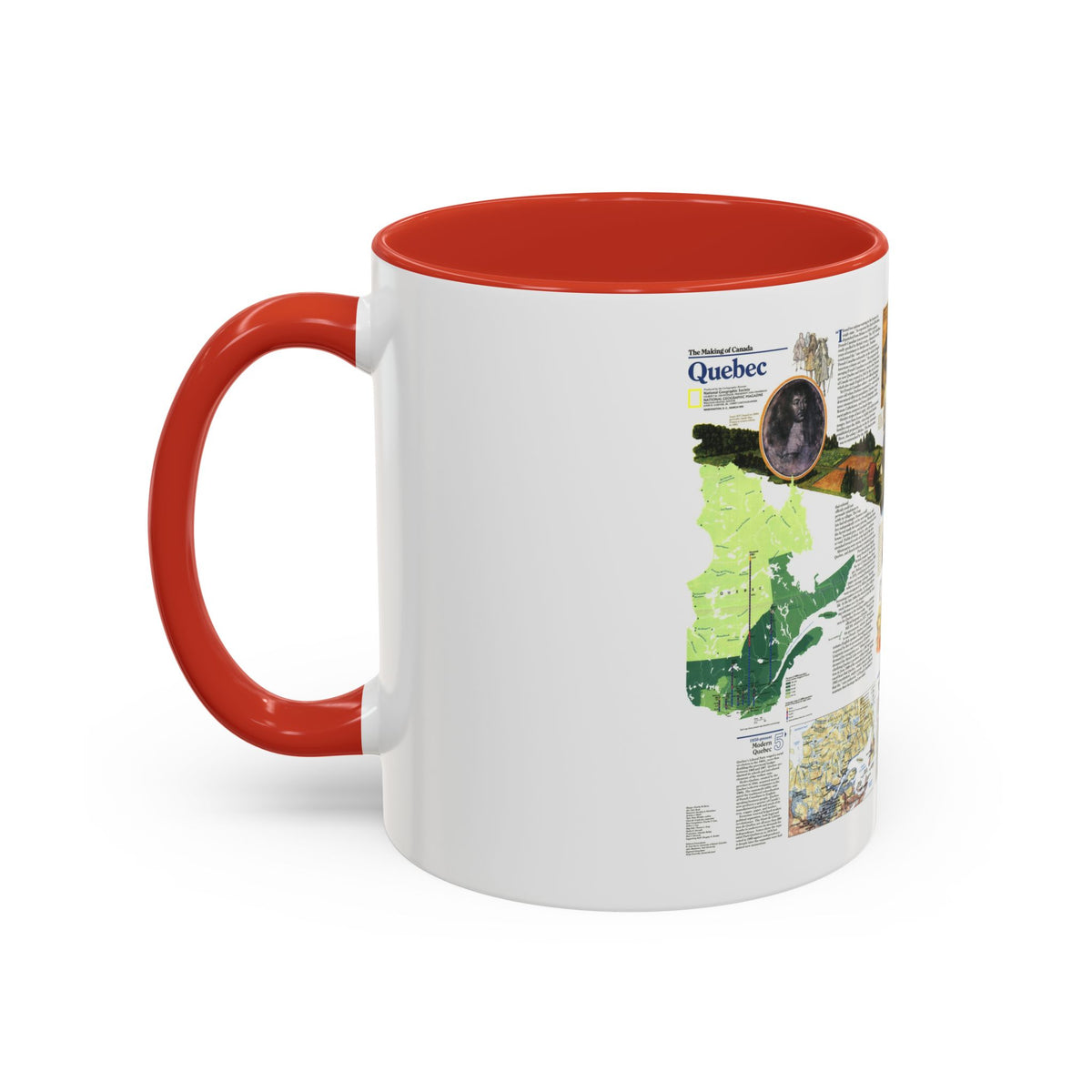 Canada - Quebec 2 (1991) (Map) Accent Coffee Mug