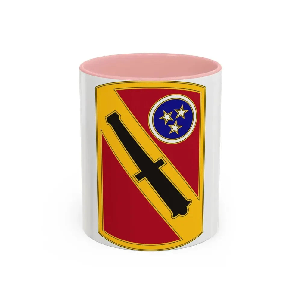 196th Field Artillery Brigade v3 (U.S. Army) Accent Coffee Mug 11oz Pink - Go Mug Yourself