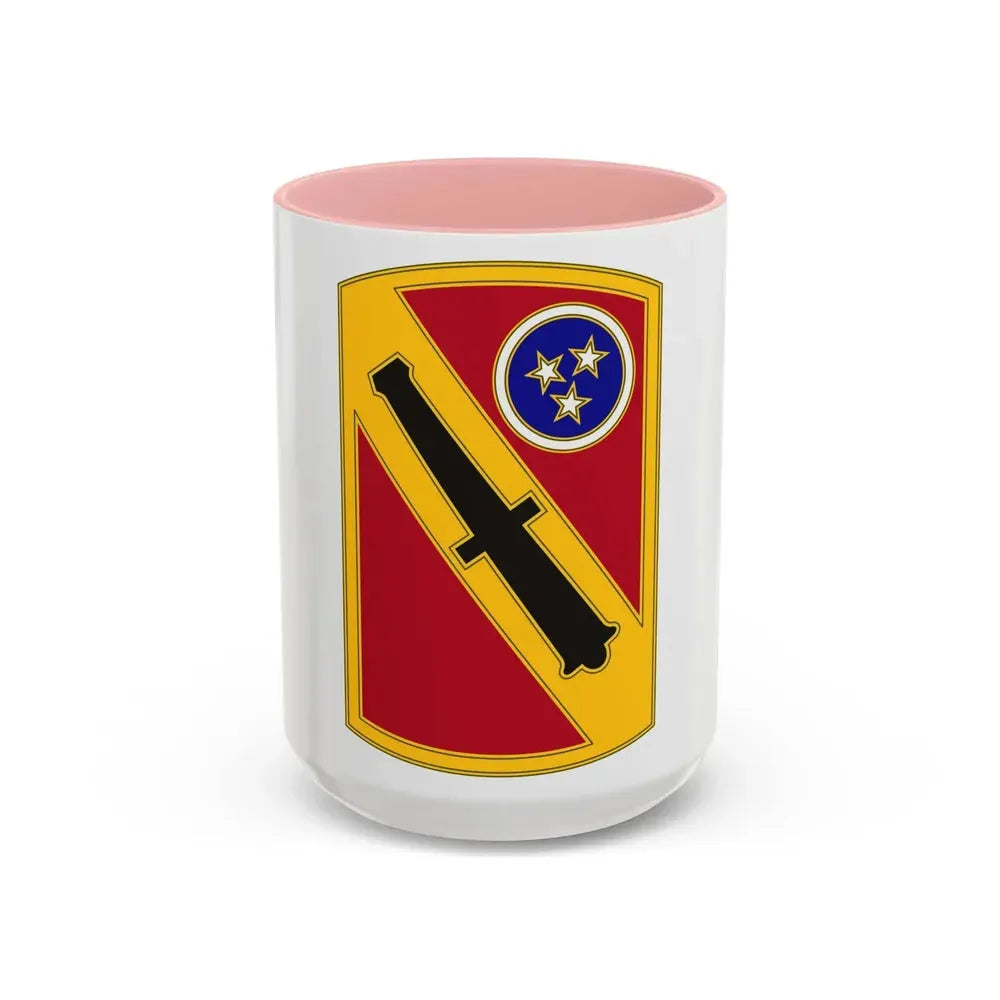196th Field Artillery Brigade v3 (U.S. Army) Accent Coffee Mug 15oz Pink - Go Mug Yourself