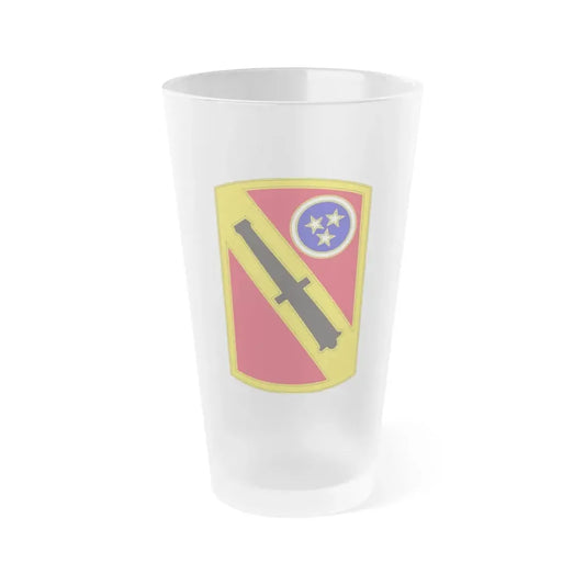 196th Field Artillery Brigade v3 (U.S. Army) Frosted Pint Glass 16oz Default Title - Go Mug Yourself