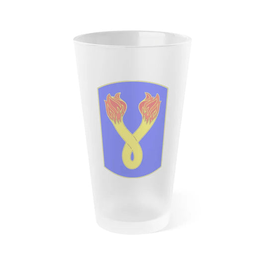 196TH INFANTRY BRIGADE (U.S. Army) Frosted Pint Glass 16oz-Go Mug Yourself