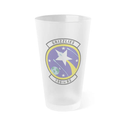 196th Reconnaissance Squadron (U.S. Air Force) Frosted Pint Glass 16oz-16oz-Frosted-Go Mug Yourself