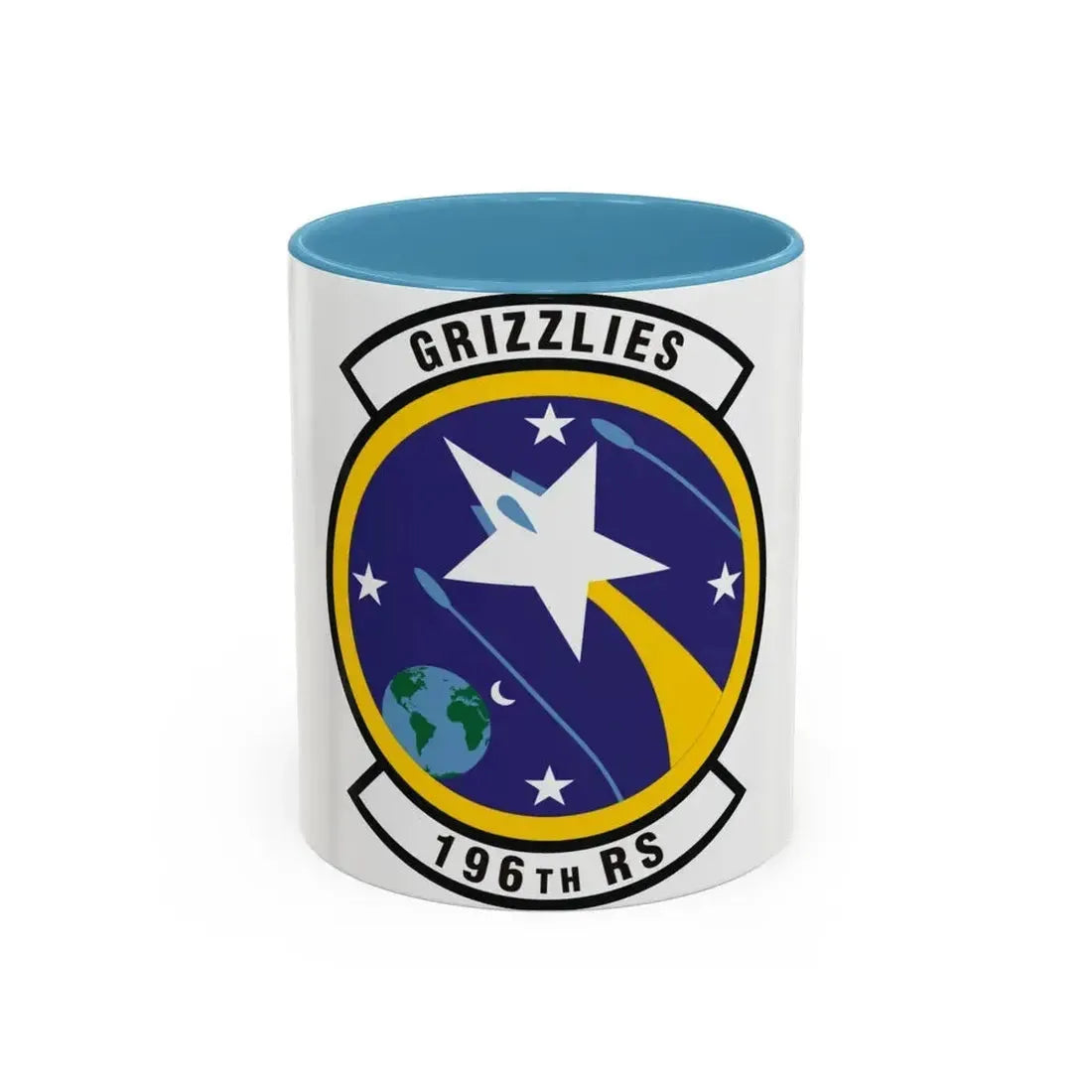 196th Reconnaissance Squadron (U.S. Air Force) Accent Coffee Mug 11oz Light Blue - Go Mug Yourself