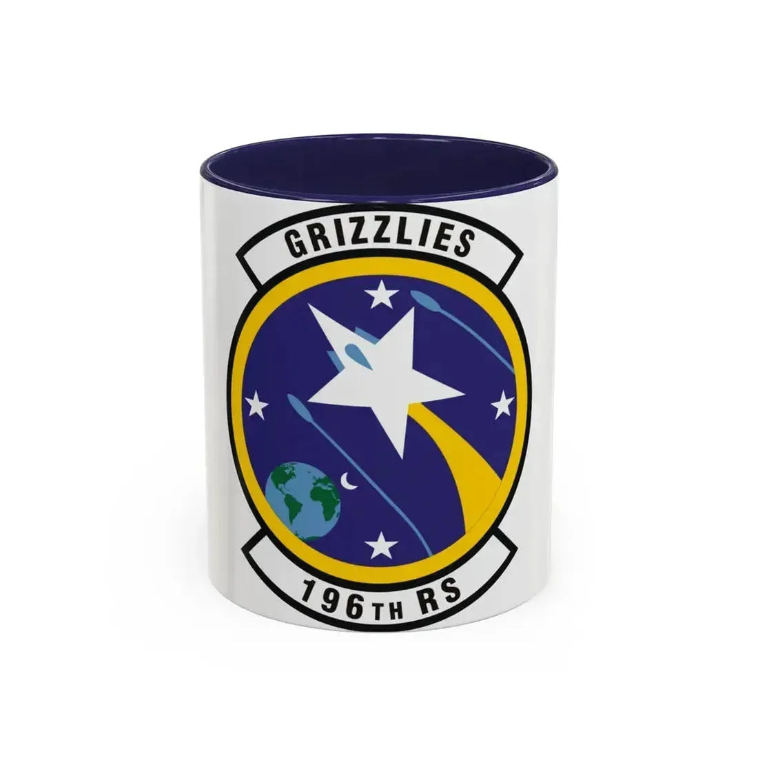 196th Reconnaissance Squadron (U.S. Air Force) Accent Coffee Mug 11oz Navy - Go Mug Yourself