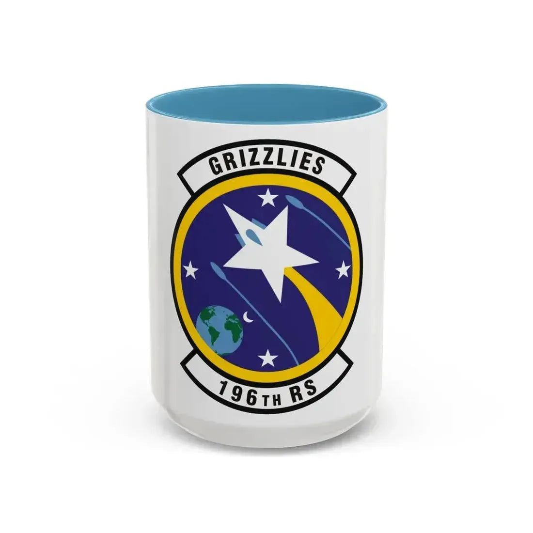 196th Reconnaissance Squadron (U.S. Air Force) Accent Coffee Mug 15oz Light Blue - Go Mug Yourself