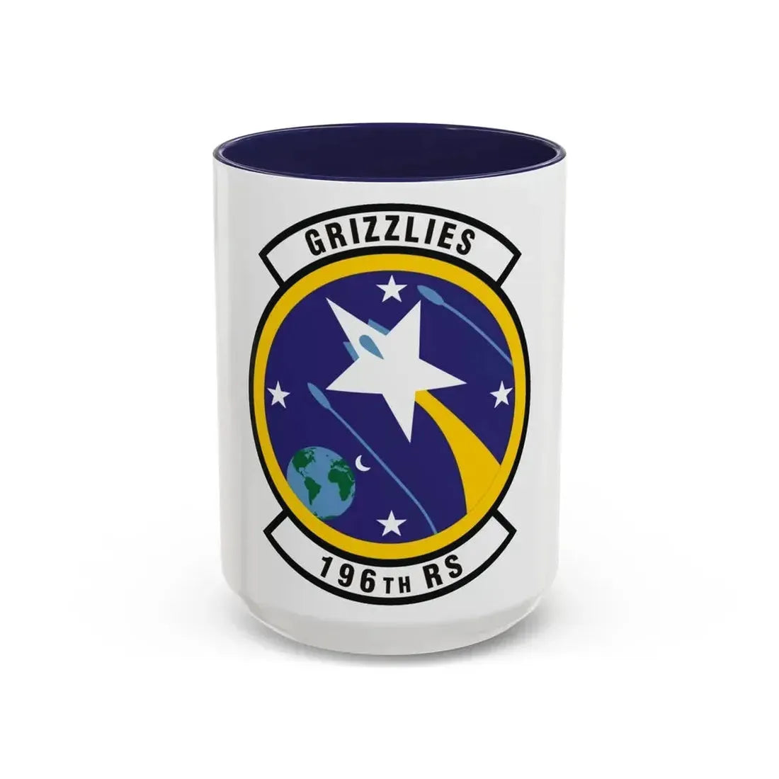 196th Reconnaissance Squadron (U.S. Air Force) Accent Coffee Mug 15oz Navy - Go Mug Yourself