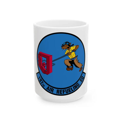 197 Air Refueling Squadron (U.S. Air Force) White Coffee Mug-15oz-Go Mug Yourself