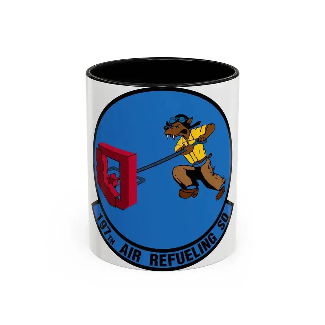 197 Air Refueling Squadron (U.S. Air Force) Accent Coffee Mug 11oz Black - Go Mug Yourself