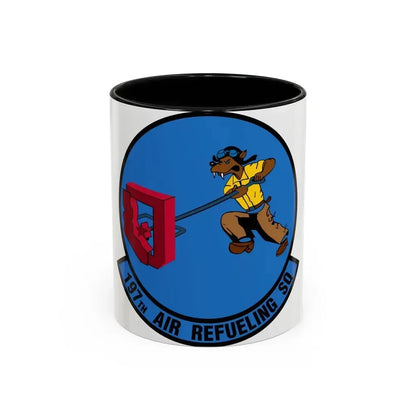197 Air Refueling Squadron (U.S. Air Force) Accent Coffee Mug 11oz Black - Go Mug Yourself