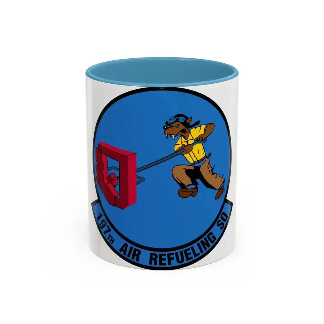 197 Air Refueling Squadron (U.S. Air Force) Accent Coffee Mug 11oz Light Blue - Go Mug Yourself