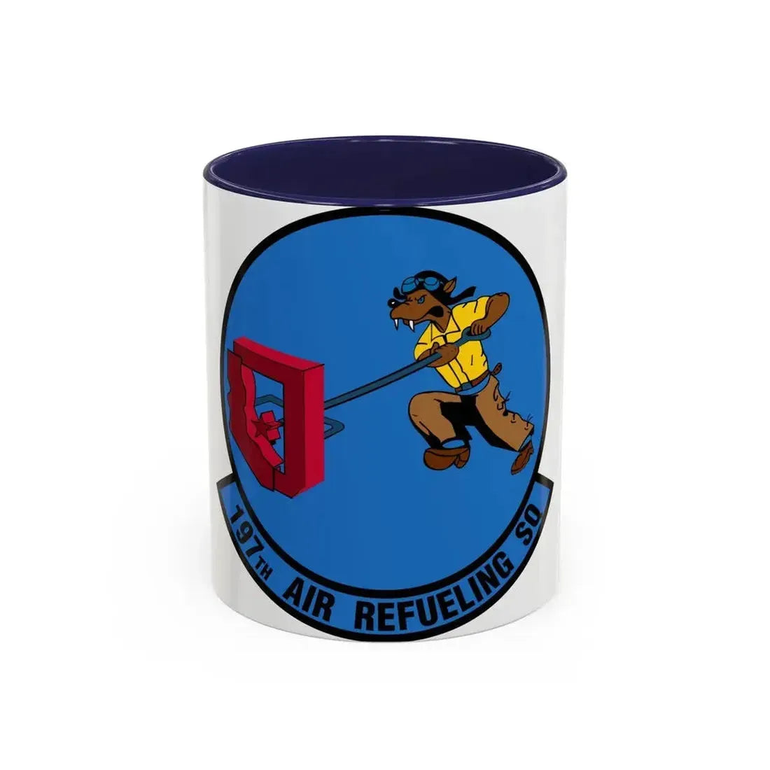 197 Air Refueling Squadron (U.S. Air Force) Accent Coffee Mug 11oz Navy - Go Mug Yourself