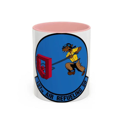 197 Air Refueling Squadron (U.S. Air Force) Accent Coffee Mug 11oz Pink - Go Mug Yourself