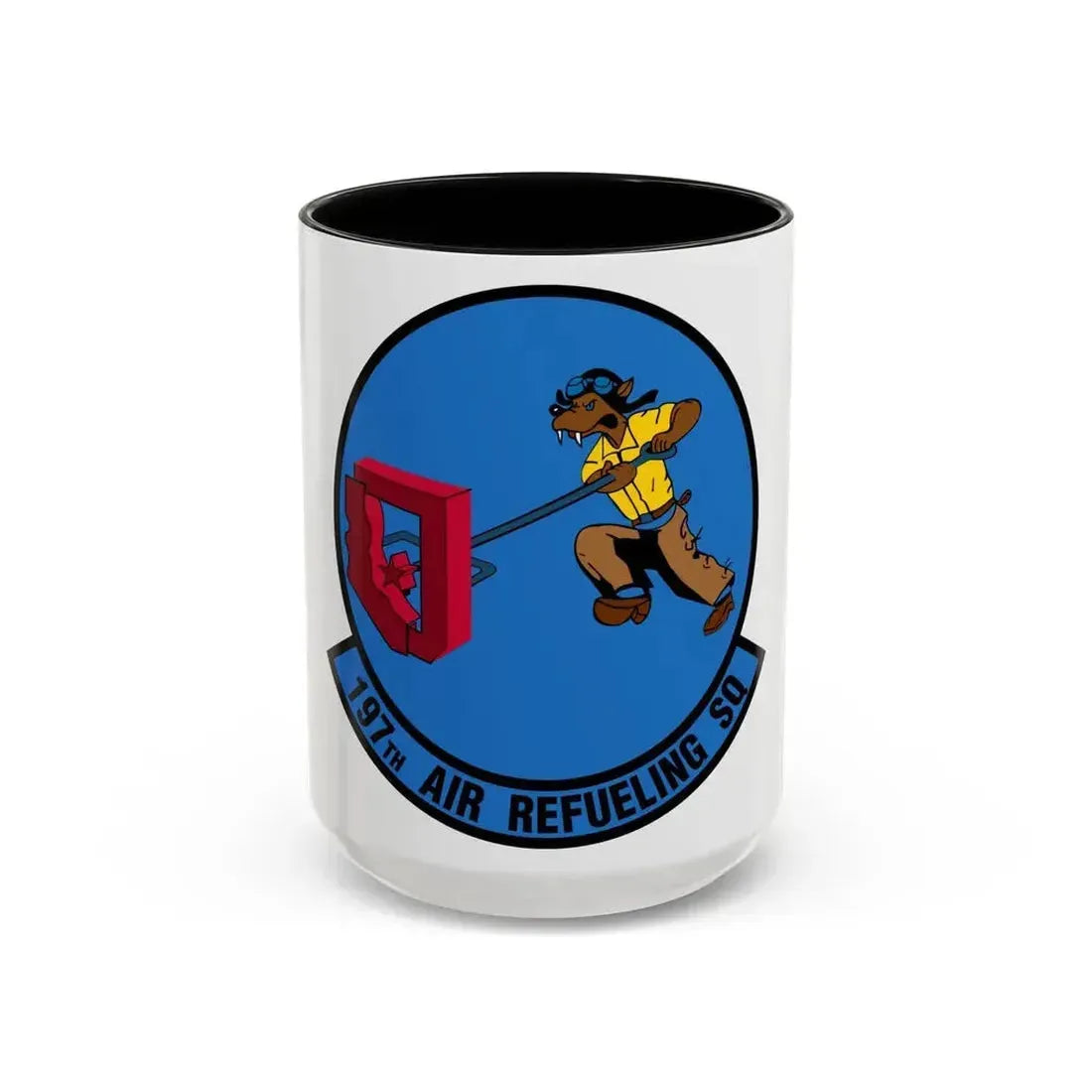 197 Air Refueling Squadron (U.S. Air Force) Accent Coffee Mug 15oz Black - Go Mug Yourself