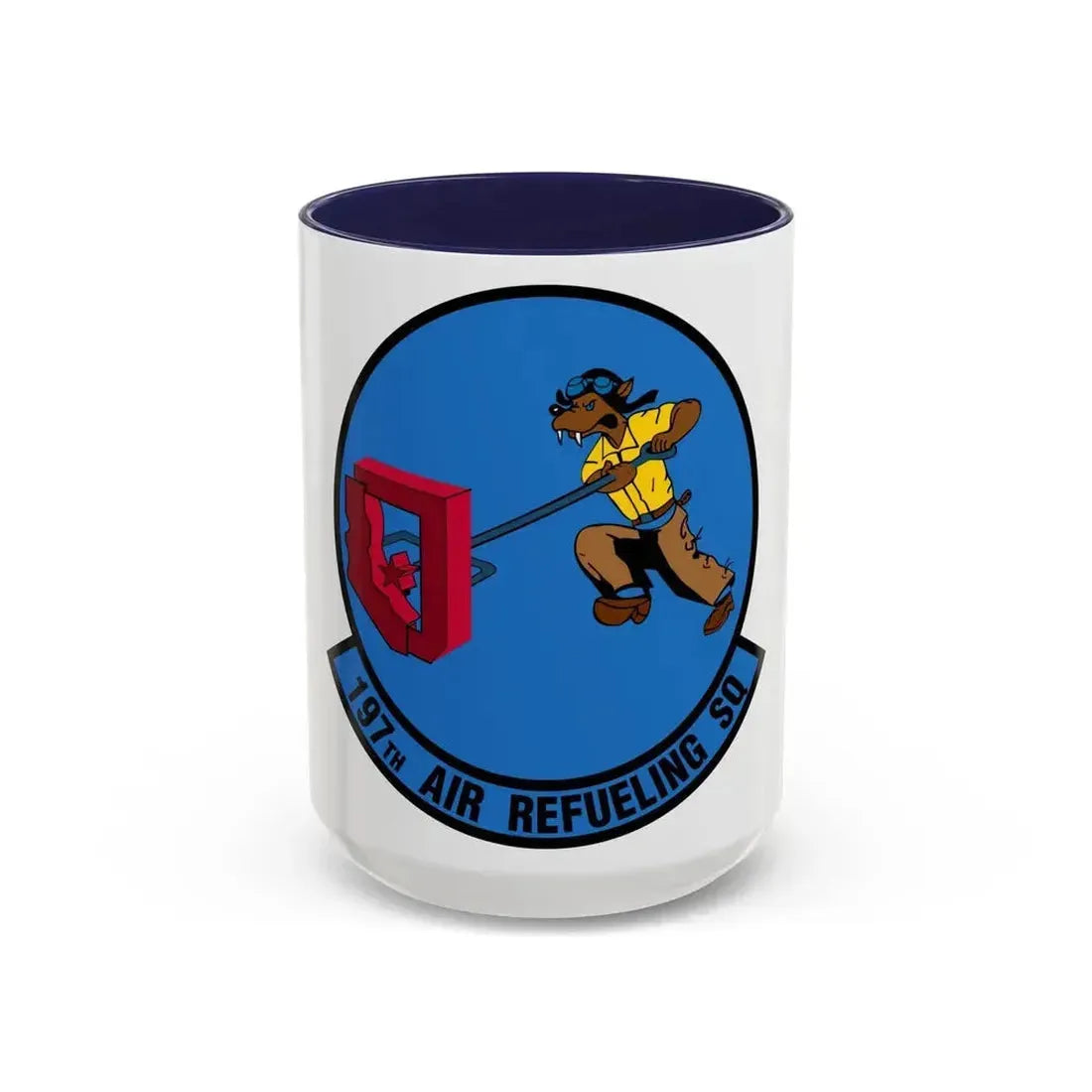 197 Air Refueling Squadron (U.S. Air Force) Accent Coffee Mug 15oz Navy - Go Mug Yourself