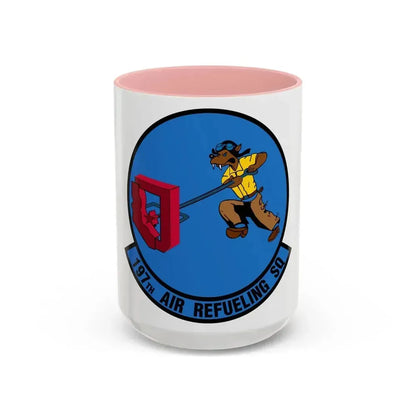 197 Air Refueling Squadron (U.S. Air Force) Accent Coffee Mug 15oz Pink - Go Mug Yourself