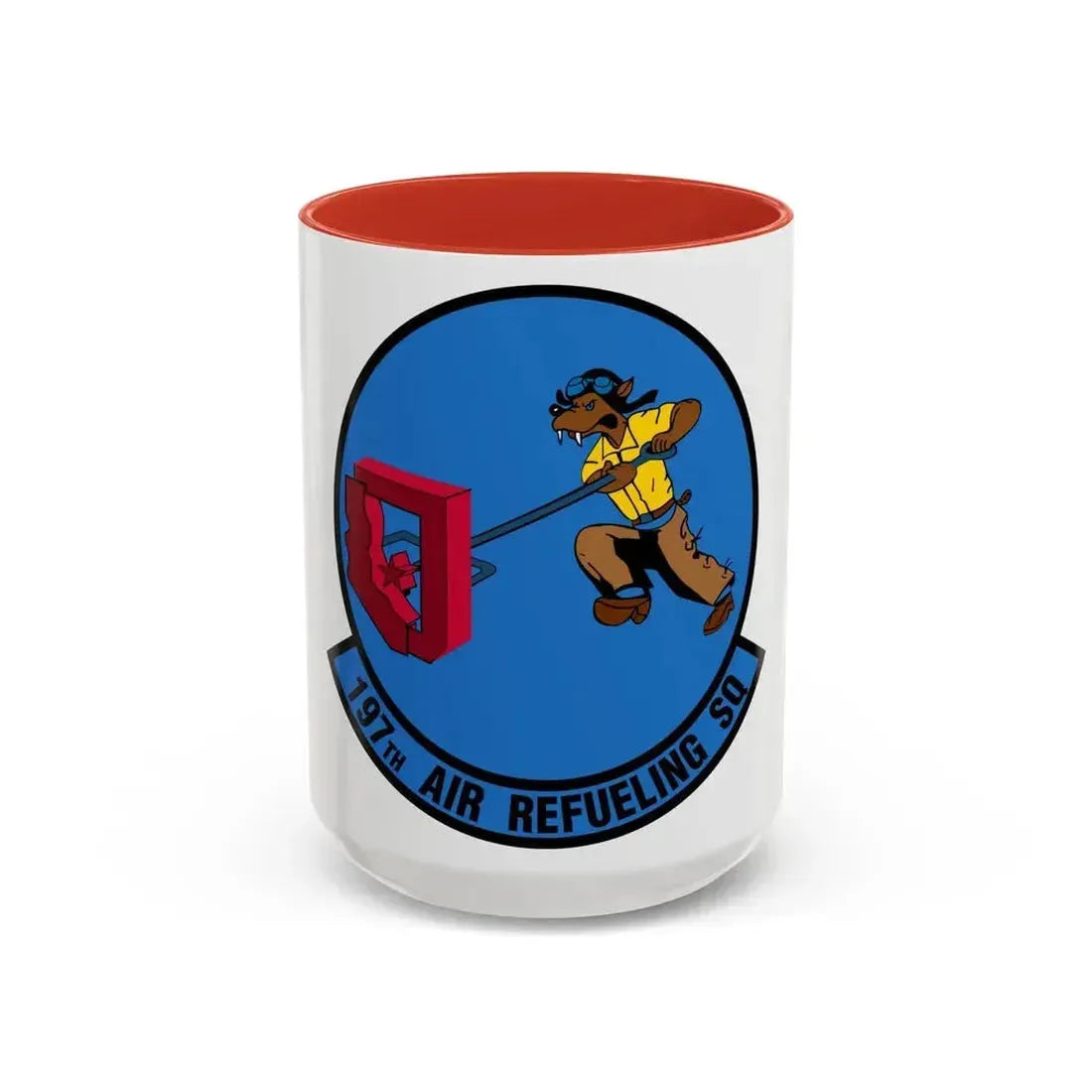 197 Air Refueling Squadron (U.S. Air Force) Accent Coffee Mug 15oz Red - Go Mug Yourself