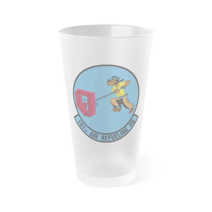 197 Air Refueling Squadron (U.S. Air Force) Frosted Pint Glass 16oz Default Title - Go Mug Yourself