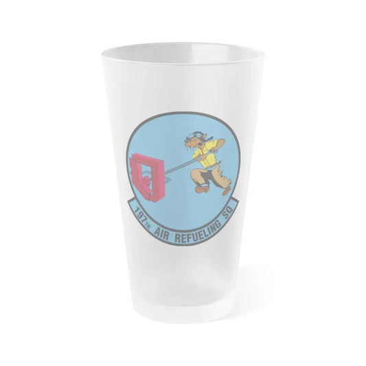 197 Air Refueling Squadron (U.S. Air Force) Frosted Pint Glass 16oz Default Title - Go Mug Yourself