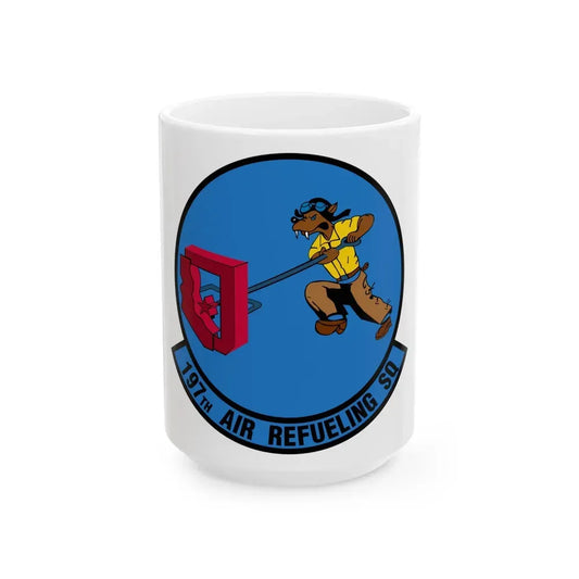 197 Air Refueling Squadron (U.S. Air Force) White Coffee Mug 15oz - Go Mug Yourself